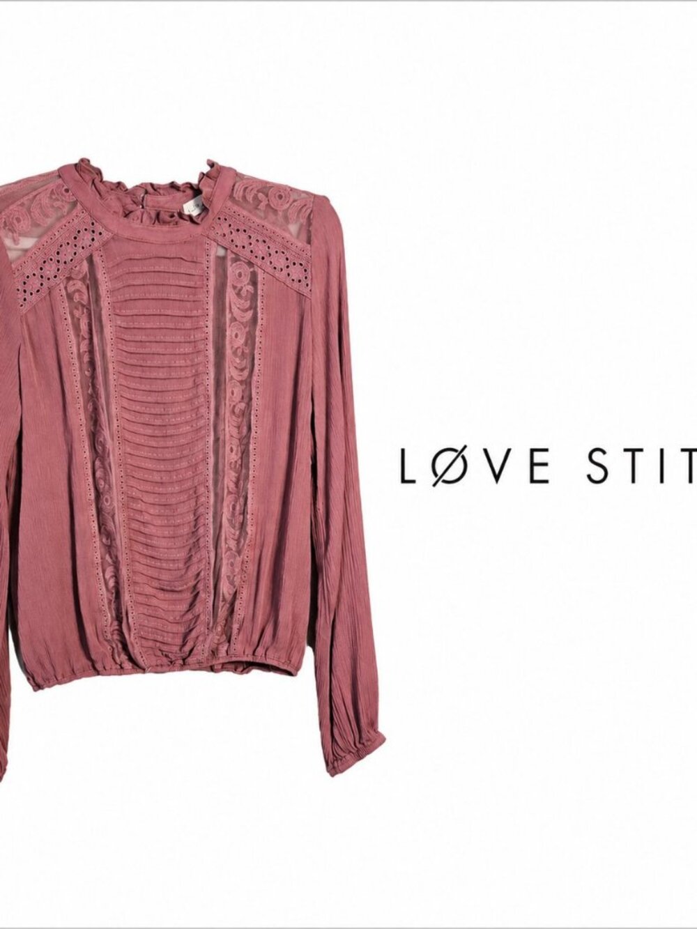 LOVESTITCH Lace Detail Blouse Small